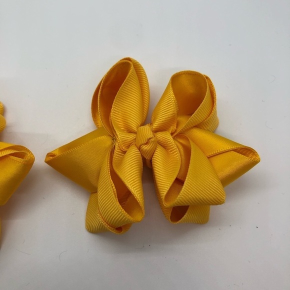 Gaby's Yellow Orange Bows Piggies Pigtails Set - Picture 4 of 7